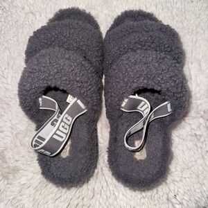 UGG Oh Fluffita Platform Sandals Women’s Size 9 US Grey Sheepskin